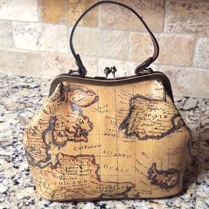 Patricia Nash Laureana Euopean Map  Satchel
